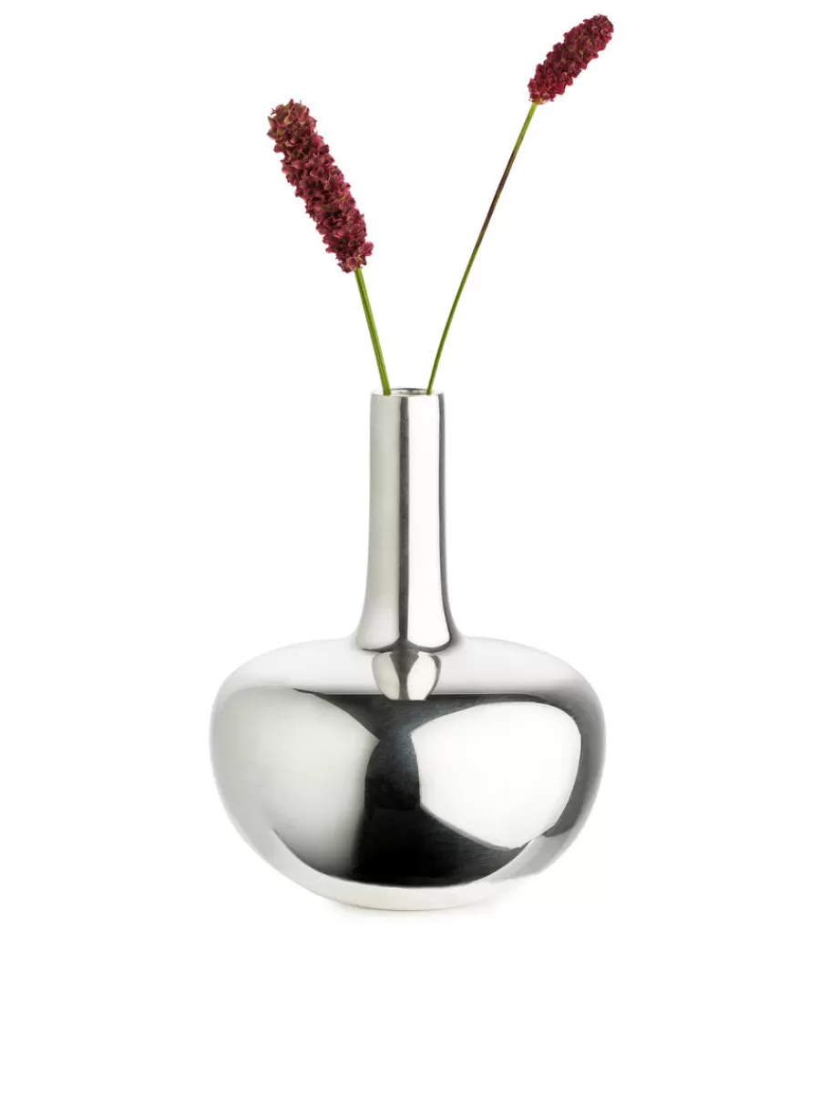 Online ARKET Brass Vase 11 Cm Silver