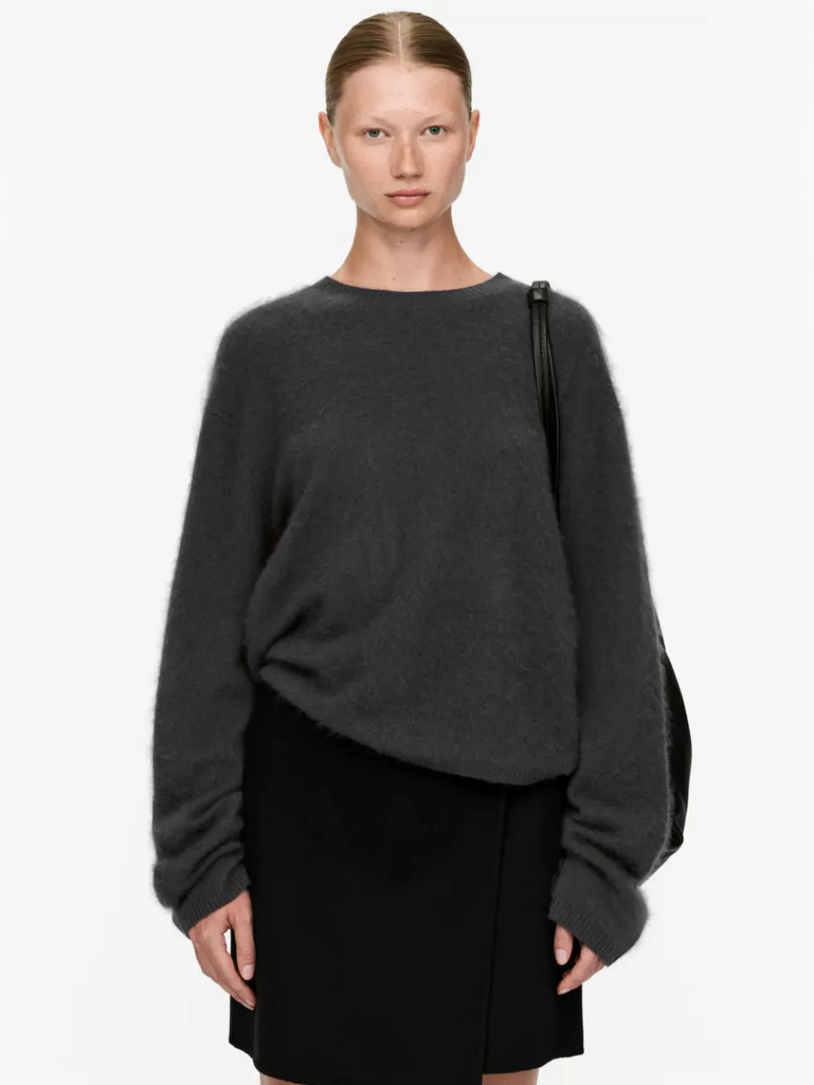 Sale ARKET Bushed Wool Jumper Dark Grey