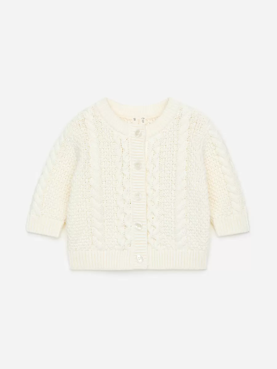 Discount ARKET Cable-Knit Cardigan White