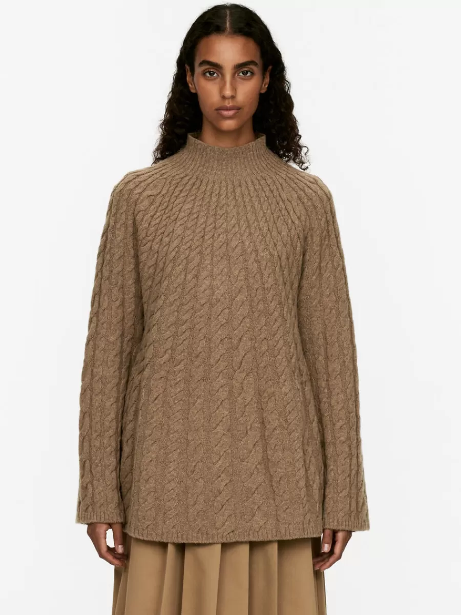 Cheap ARKET Cable-Knit Wool Jumper Camel
