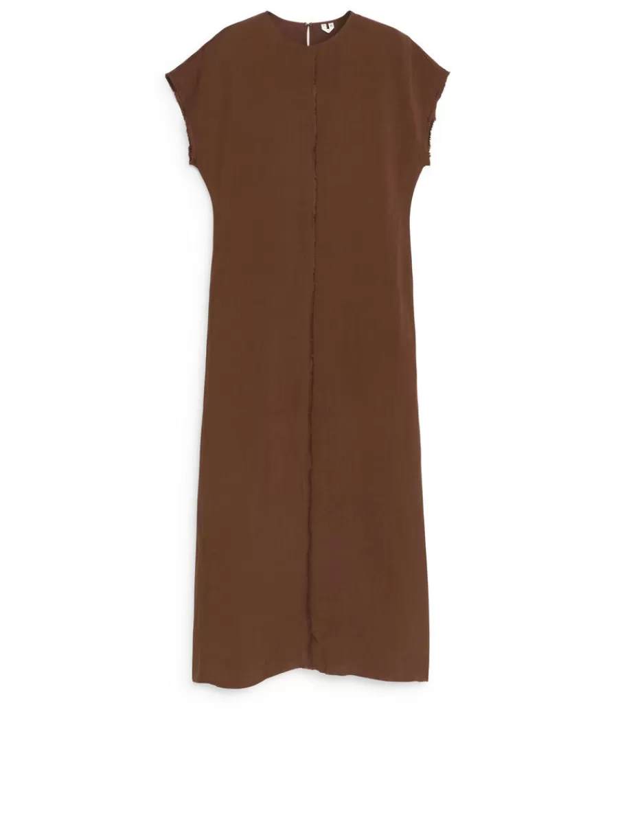 Flash Sale ARKET Cap-Sleeve Dress Brown
