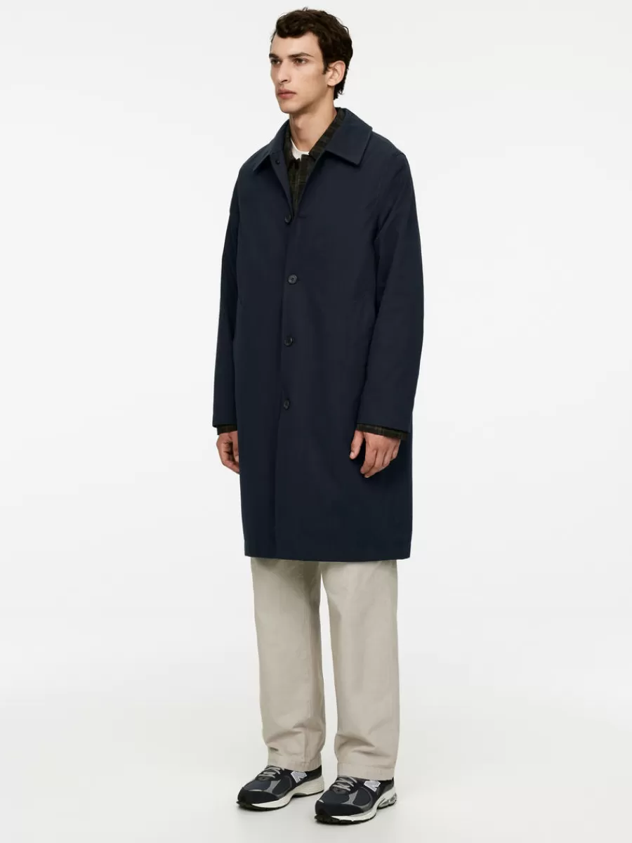 Fashion ARKET Car Coat Dark Blue