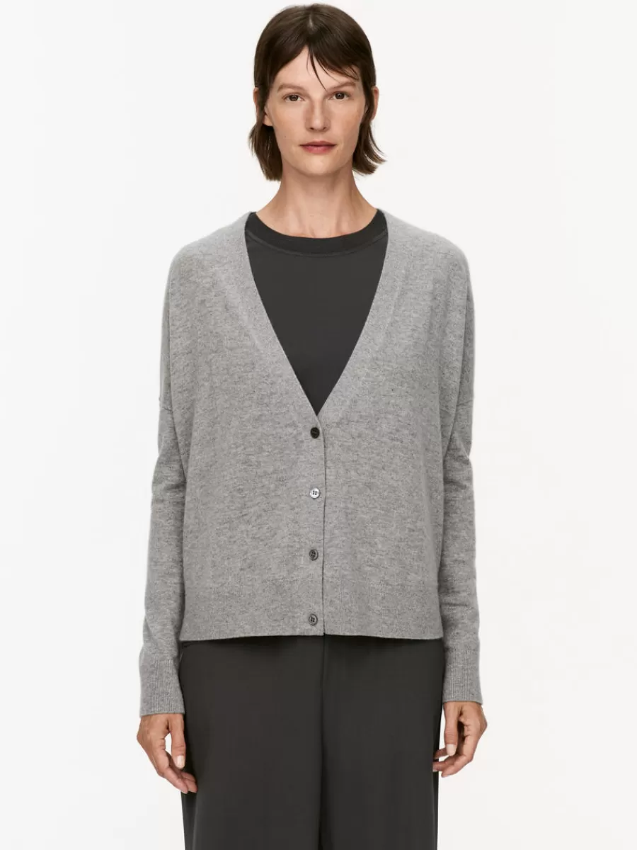 Cheap ARKET Cashmere Cardigan Grey