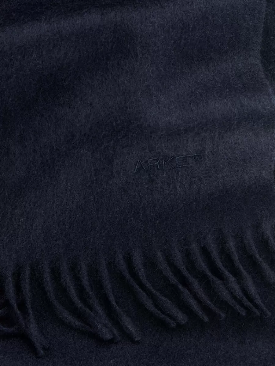 Store ARKET Cashmere Scarf Dark Blue