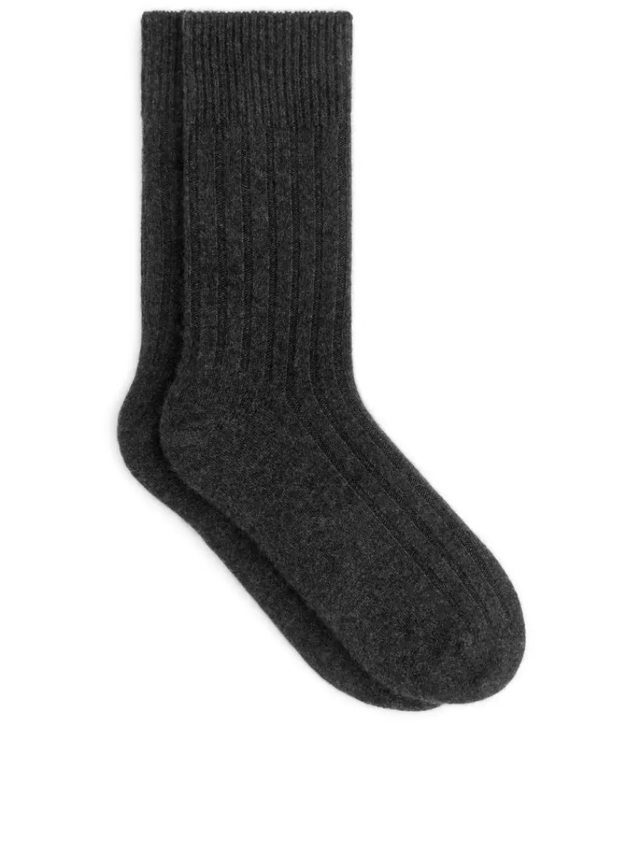 Cheap ARKET Cashmere Socks Black