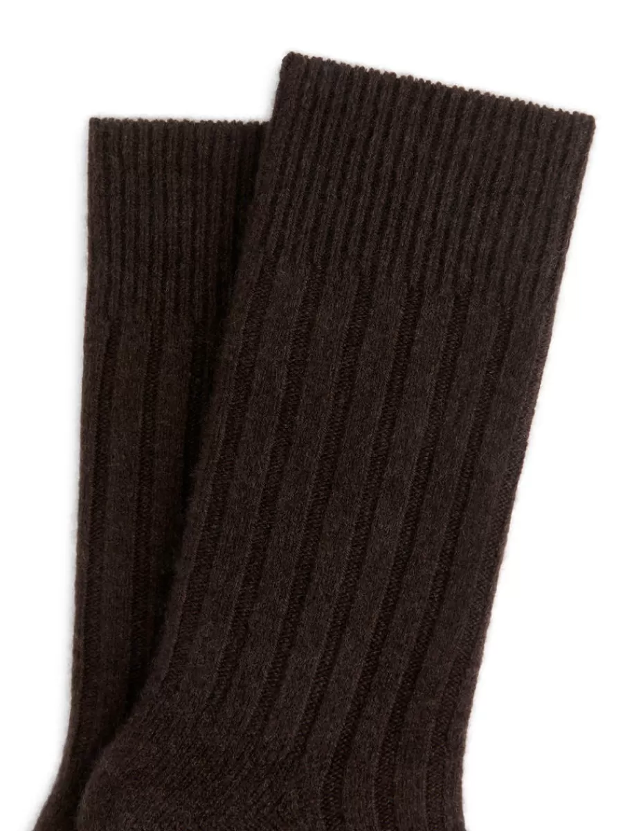 Discount ARKET Cashmere Socks Brown
