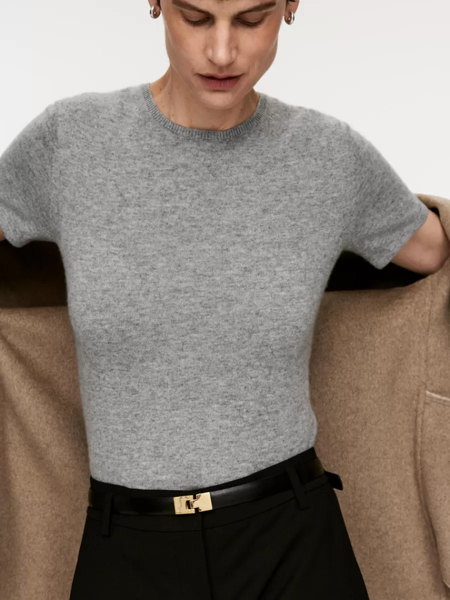 Best Sale ARKET Cashmere T-Shirt Grey