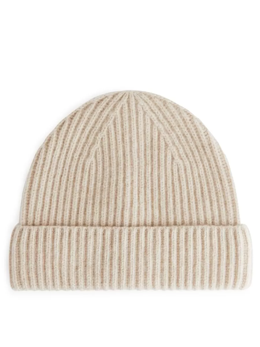 Sale ARKET Cashmere-Wool Beanie Off White