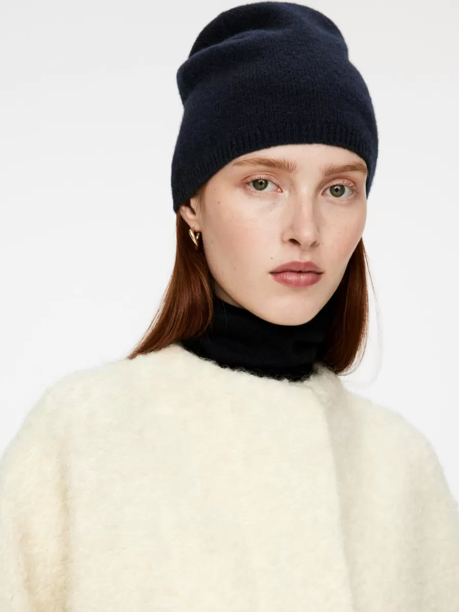 Cheap ARKET Cashmere-Wool Beanie Dark Blue