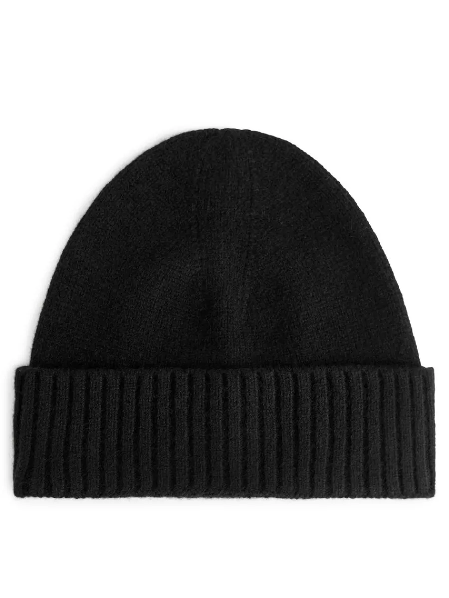Discount ARKET Cashmere-Wool Beanie Black