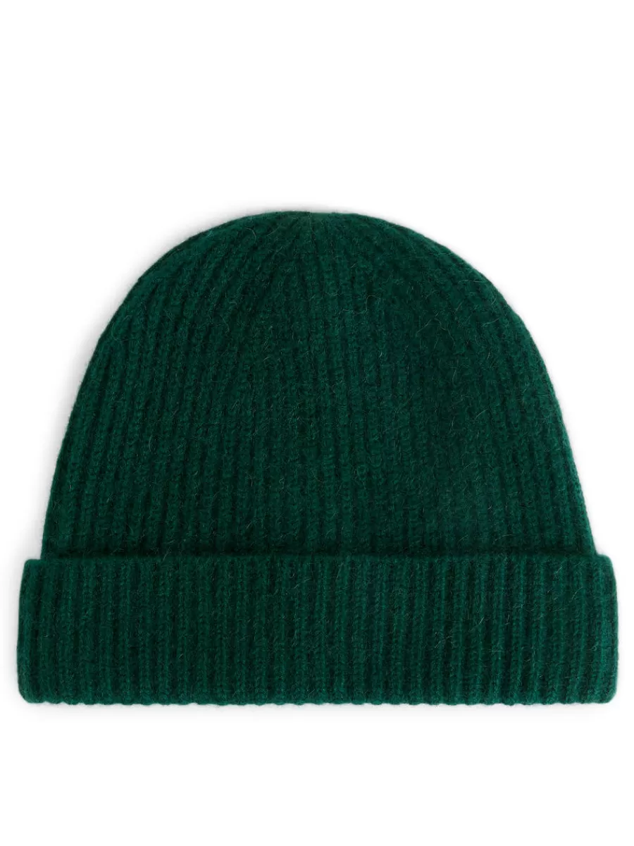 Cheap ARKET Cashmere-Wool Beanie Dark Green