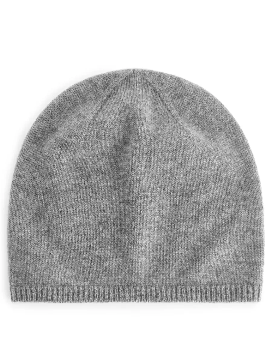 Sale ARKET Cashmere-Wool Beanie Grey