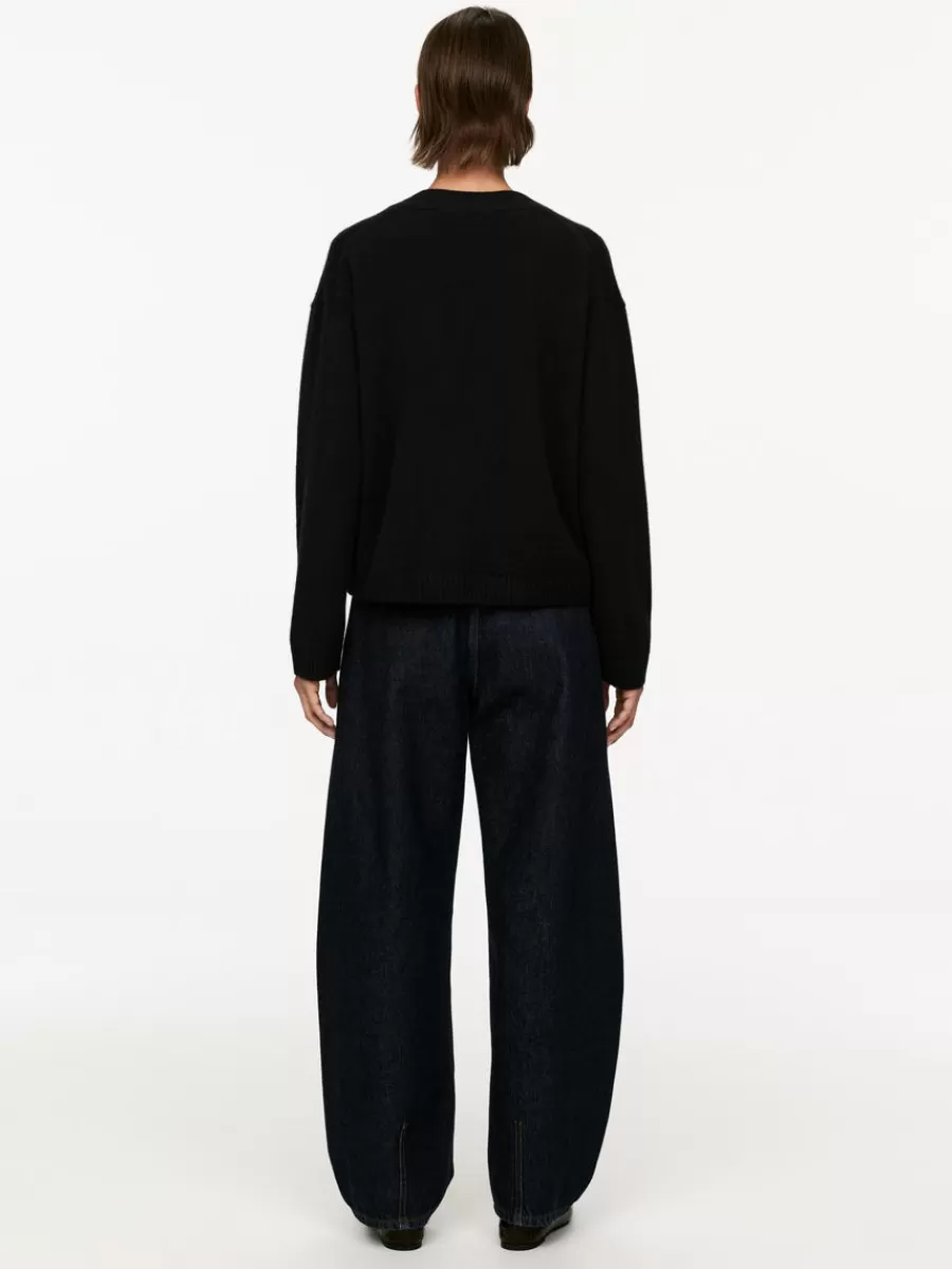 Sale ARKET Cashmere-Wool Cardigan Black