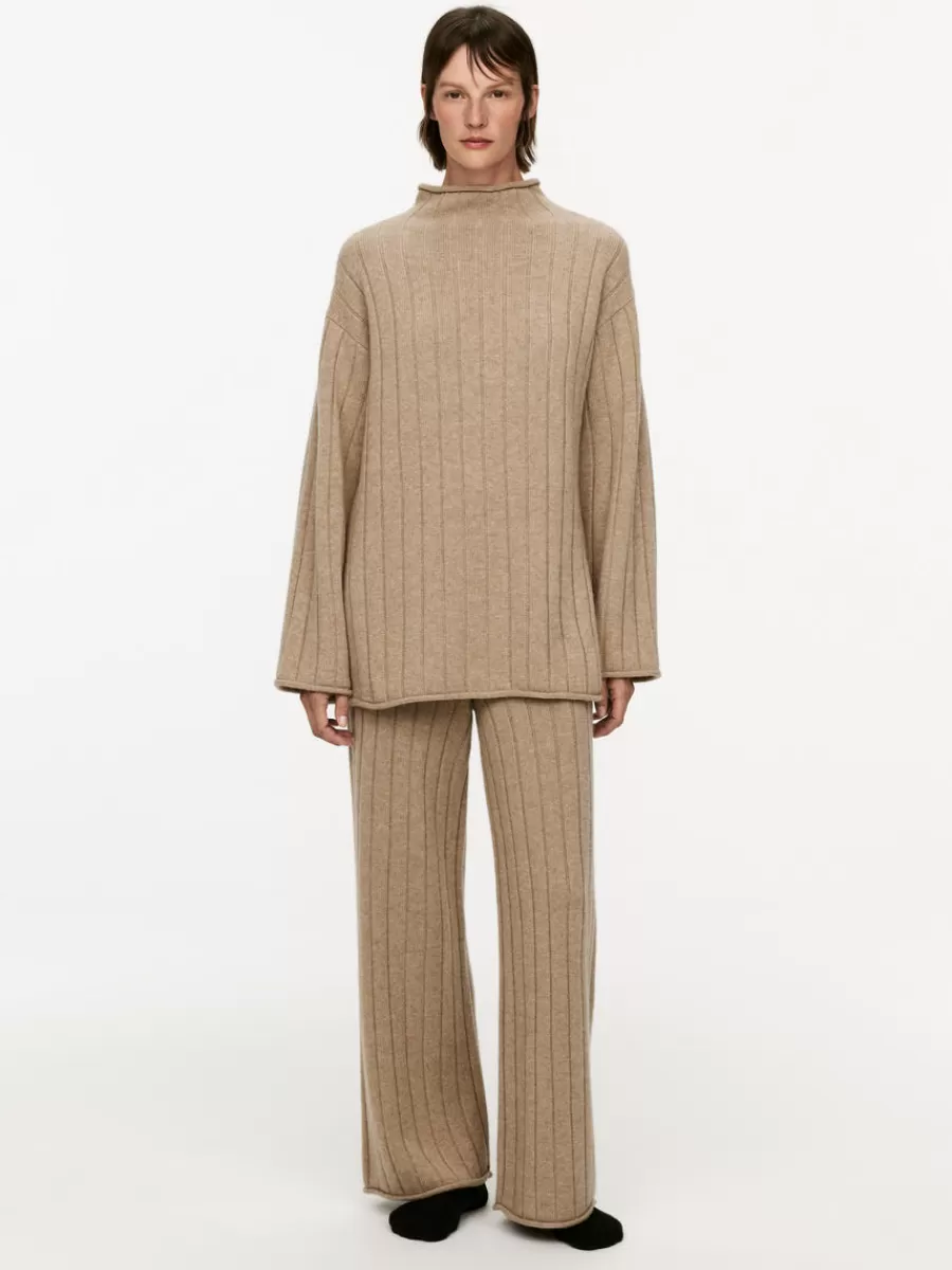New ARKET Cashmere-Wool Rib Jumper Beige