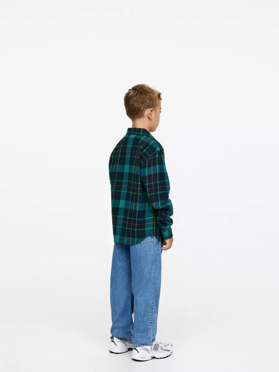 Best ARKET Checked Flannel Shirt Green/Blue