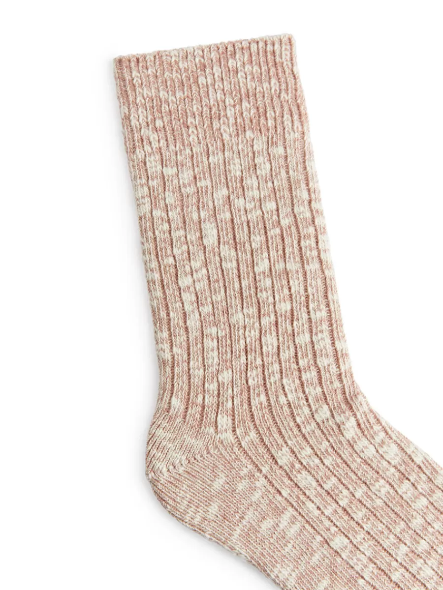 Flash Sale ARKET Chunky Knit Socks Dusty Pink Melange