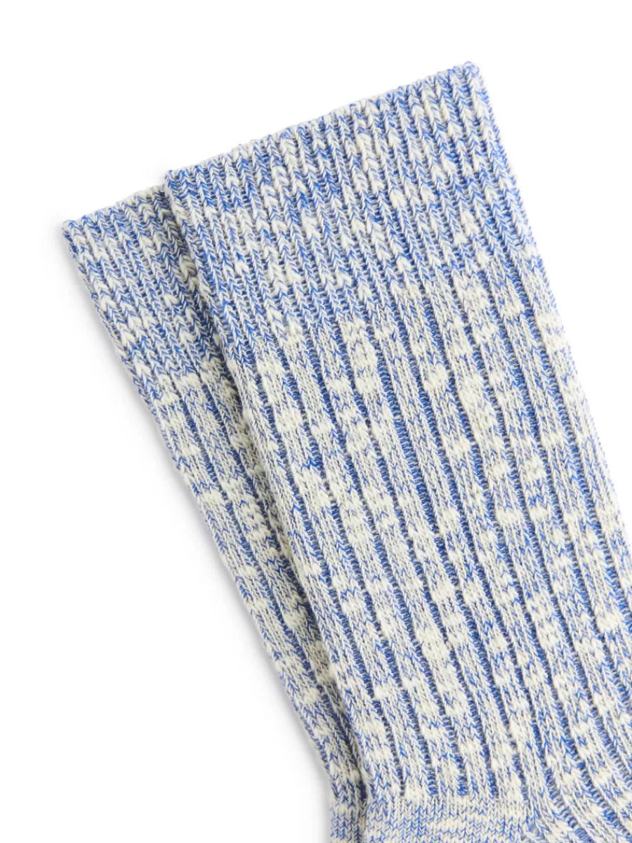 Best Sale ARKET Chunky Knit Socks White/Blue Melange