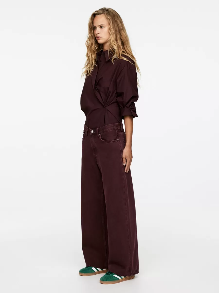 Best ARKET CLOUD Low Loose Jeans Burgundy