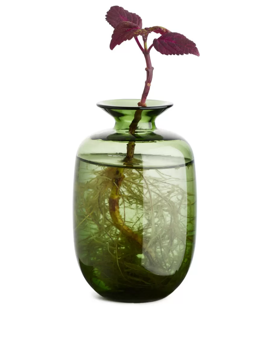 Shop ARKET Coloured Glass Vase 11 Cm Green