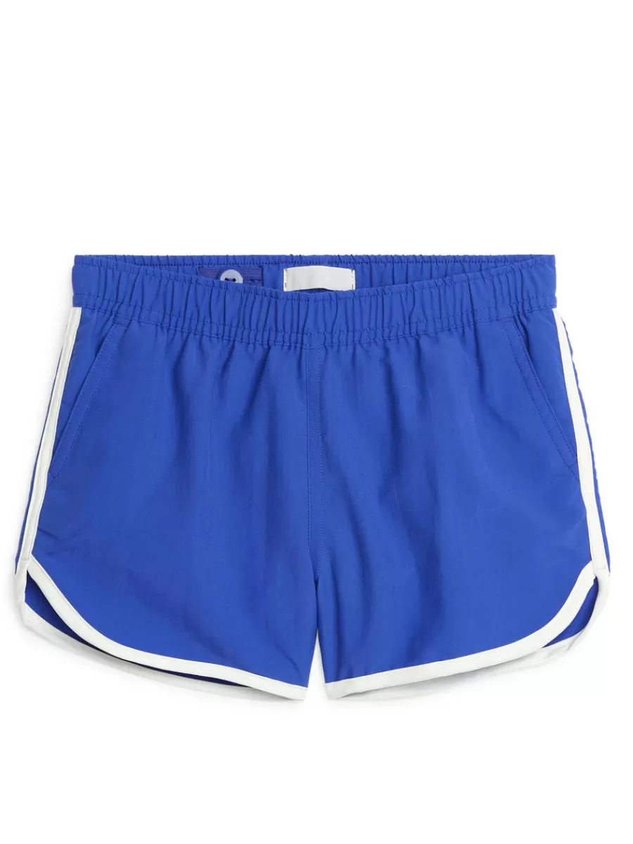 Clearance ARKET Contrast Binding Swimshorts Bright Blue