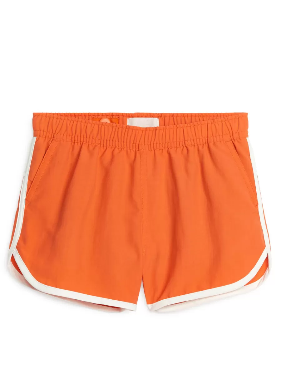 Cheap ARKET Contrast Binding Swimshorts Orange