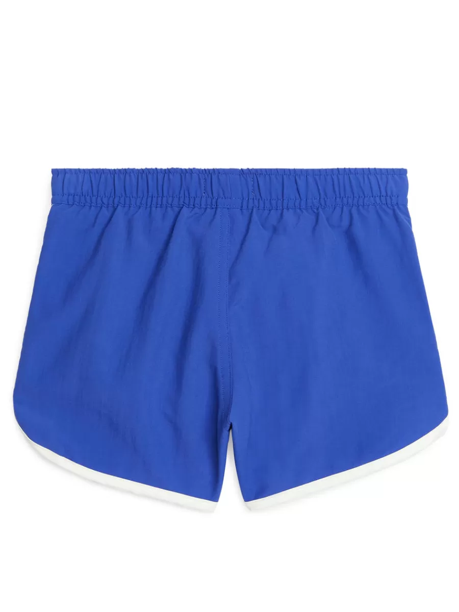 Clearance ARKET Contrast Binding Swimshorts Bright Blue
