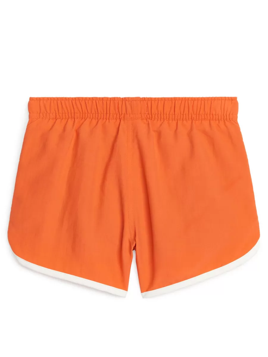 Cheap ARKET Contrast Binding Swimshorts Orange