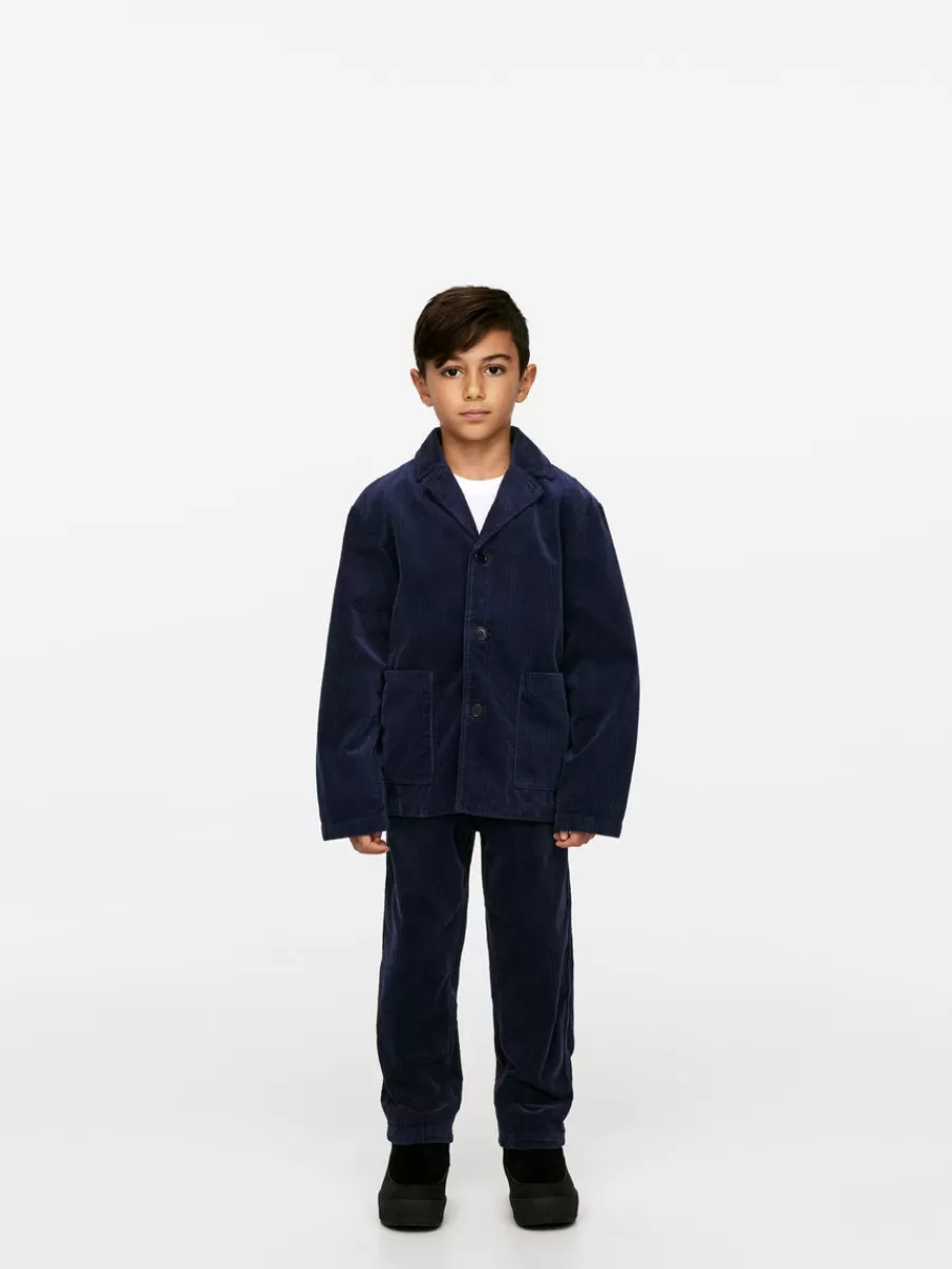 New ARKET Corduroy Blazer Dark Blue