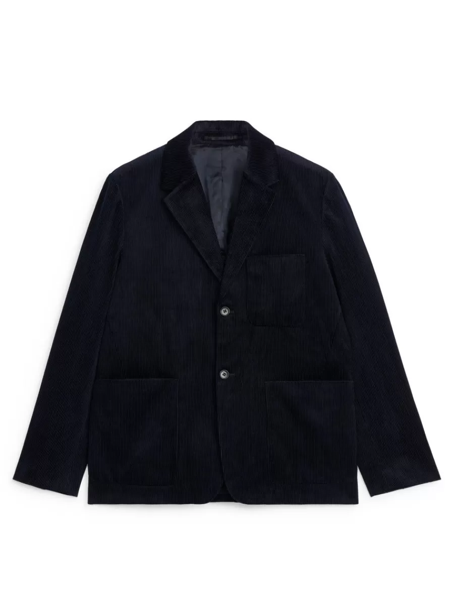 Clearance ARKET Corduroy Blazer Dark Blue