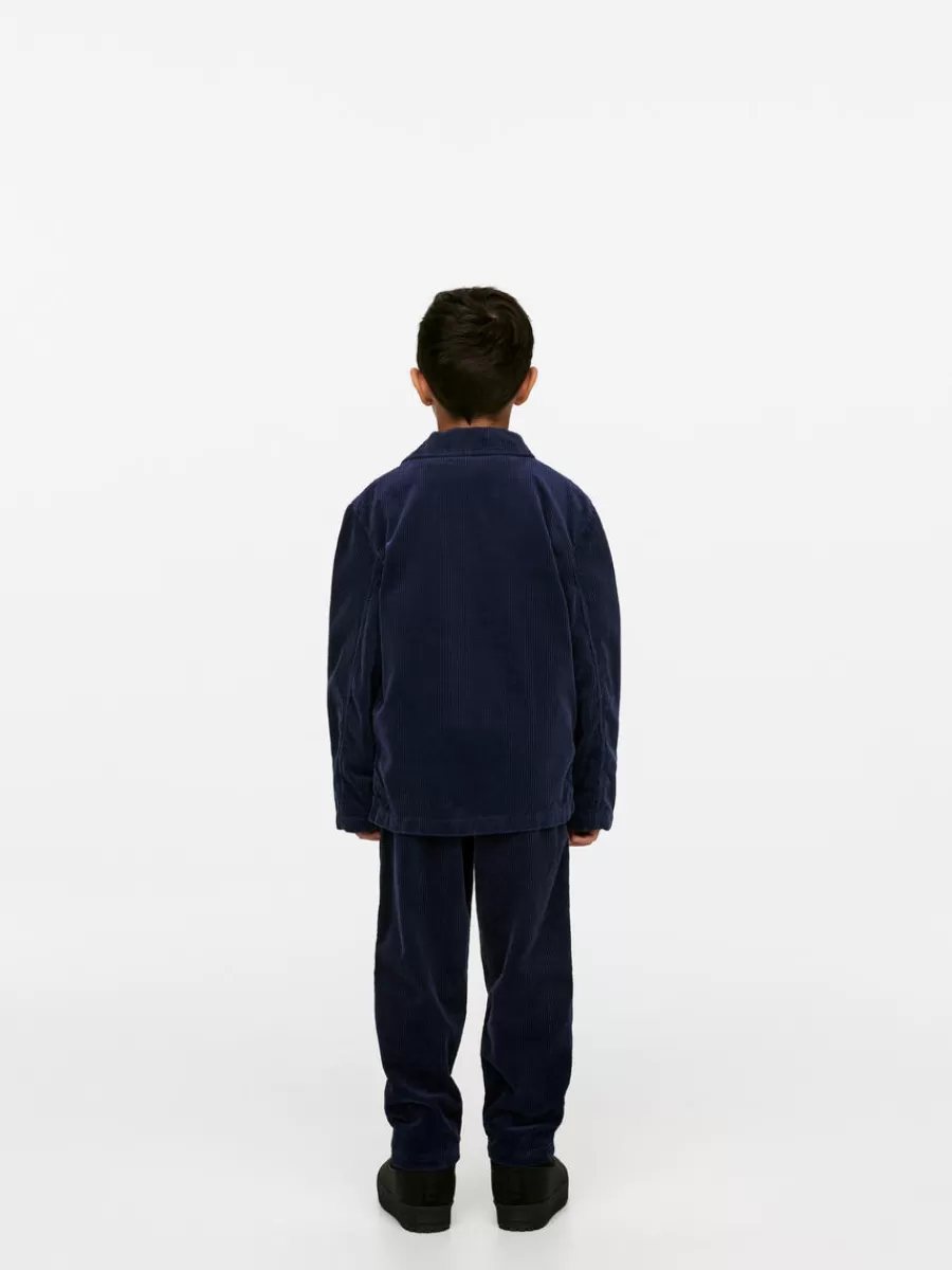 New ARKET Corduroy Blazer Dark Blue