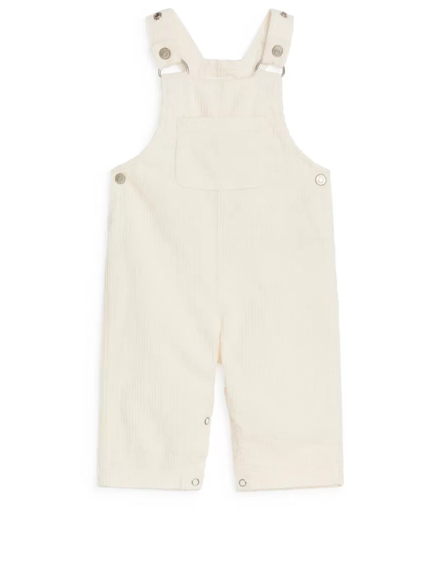 Shop ARKET Corduroy Dungarees Off White