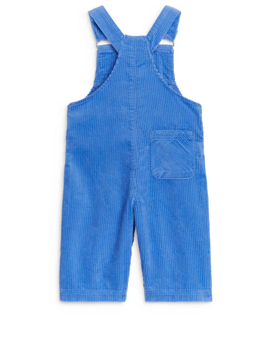 Cheap ARKET Corduroy Dungarees Bright Blue