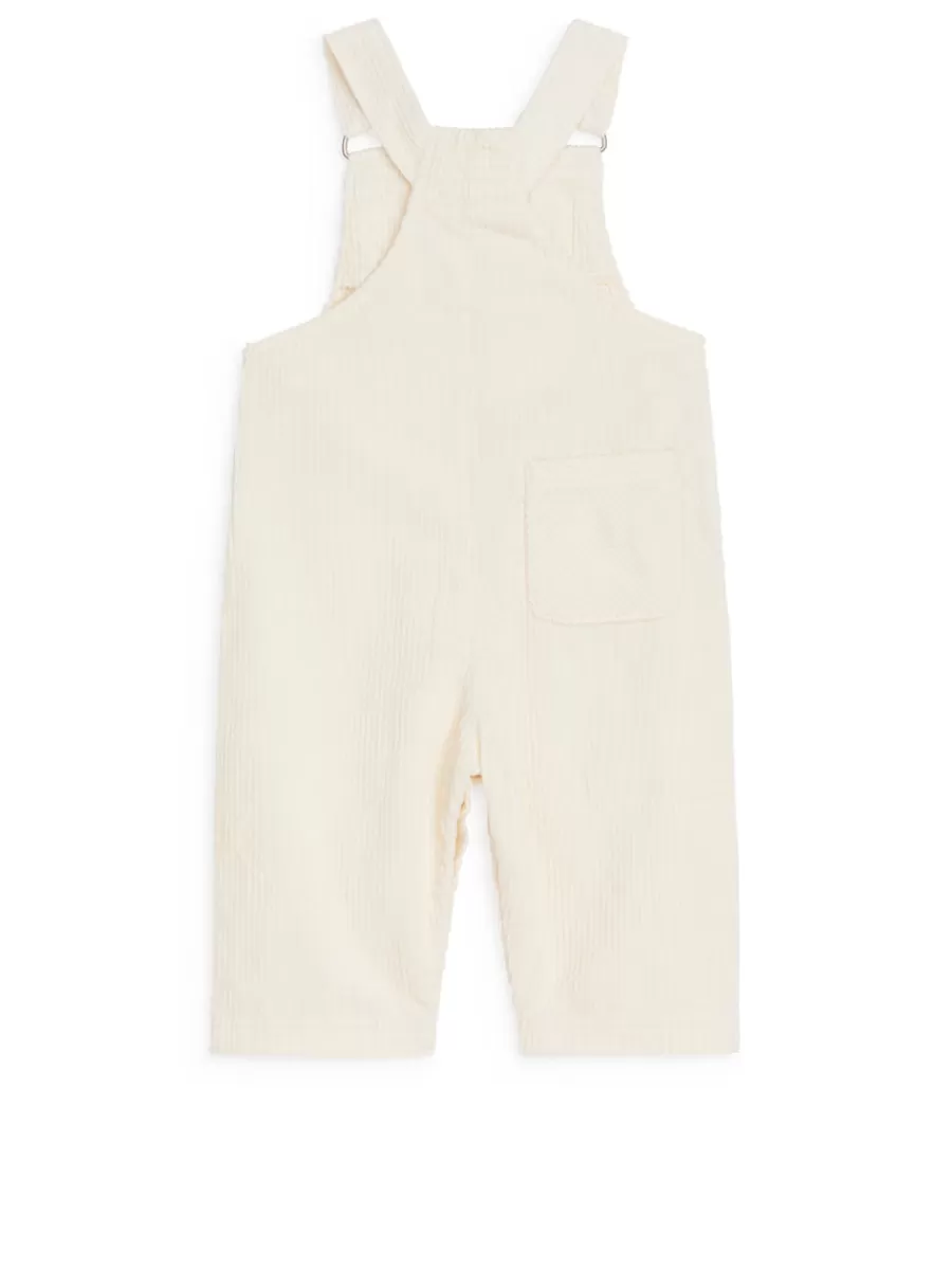 Shop ARKET Corduroy Dungarees Off White
