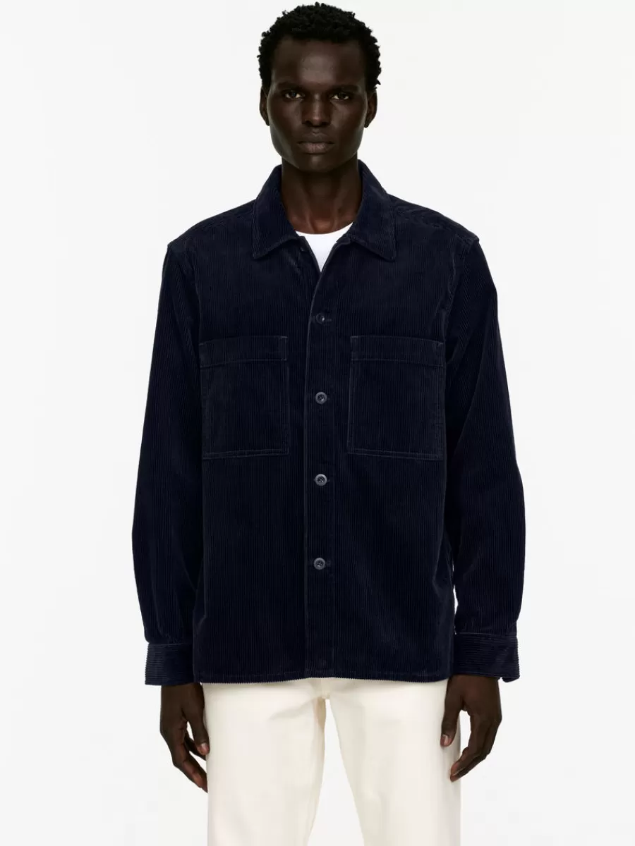 Best ARKET Corduroy Overshirt Dark Blue