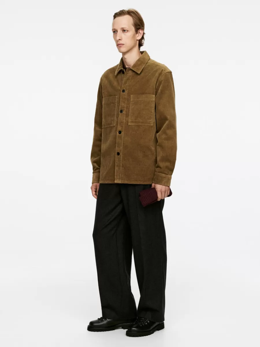 Sale ARKET Corduroy Overshirt Beige