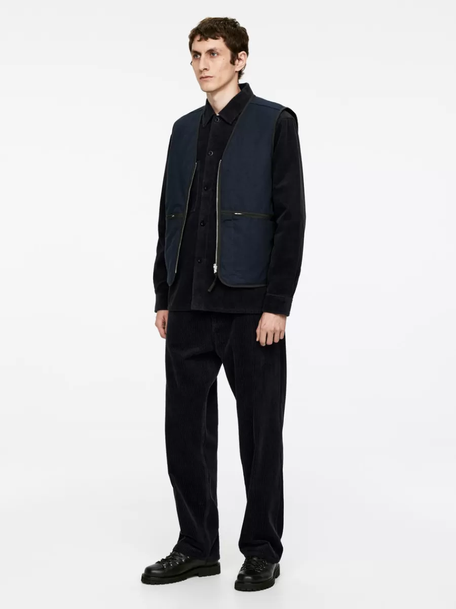 New ARKET Corduroy Overshirt Off Black