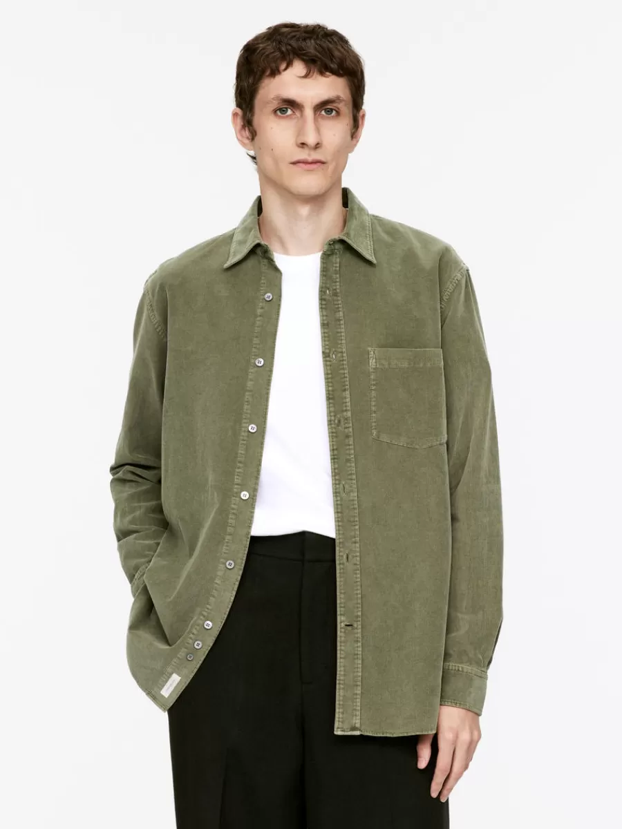 Clearance ARKET Corduroy Shirt Khaki Green