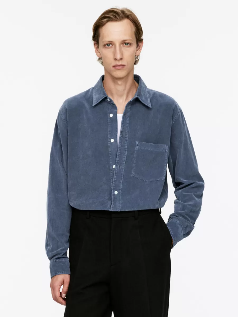 Flash Sale ARKET Corduroy Shirt Blue