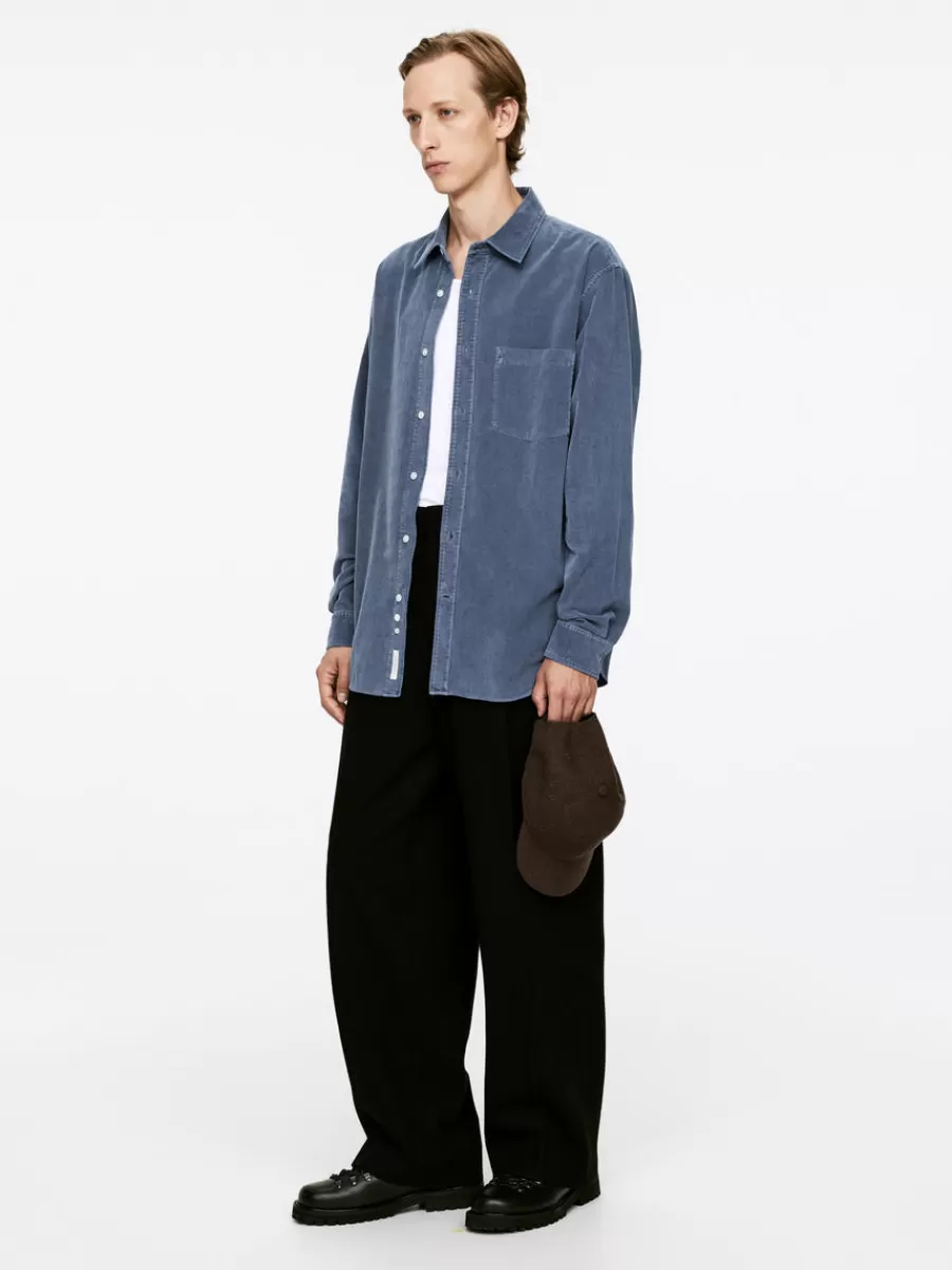 Flash Sale ARKET Corduroy Shirt Blue