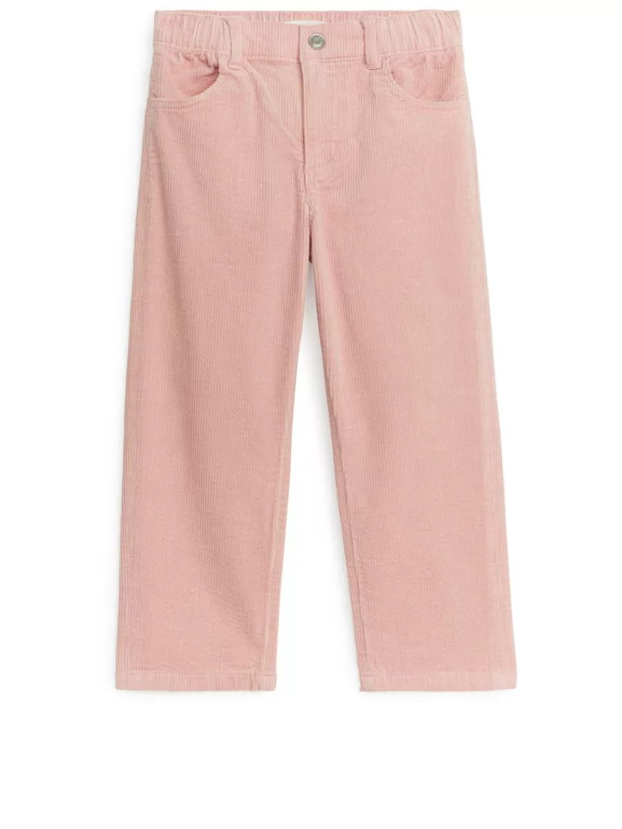 Shop ARKET Corduroy Trousers Pale Pink
