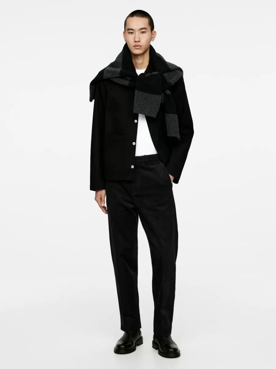Online ARKET Corduroy Trousers Black