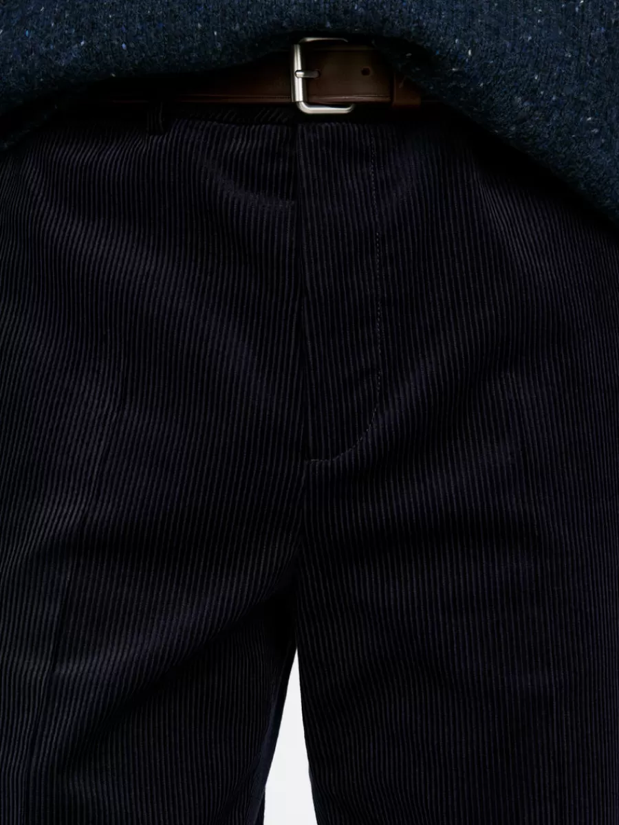 Hot ARKET Corduroy Trousers Dark Blue