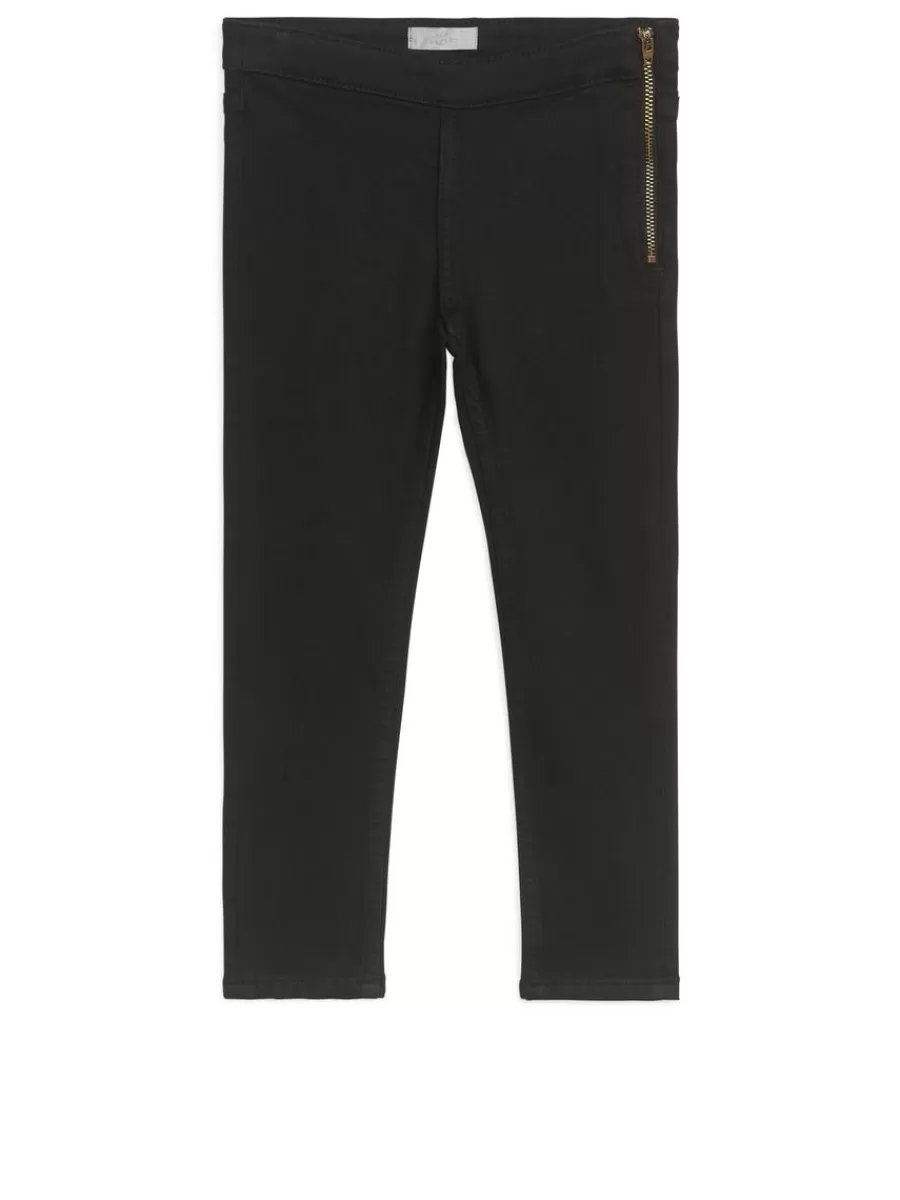 Store ARKET Cotton Blend Jeggings Black