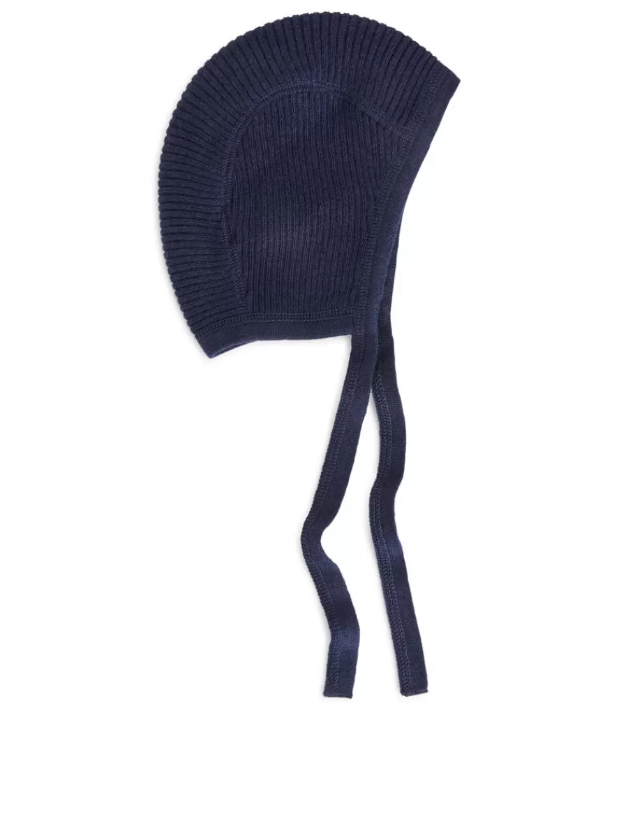 Online ARKET Cotton Bonnet Dark Blue