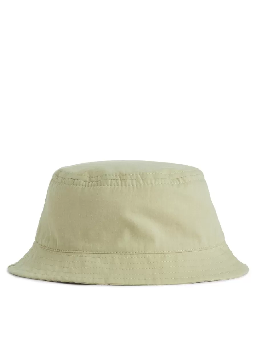 Shop ARKET Cotton Bucket Hat Beige