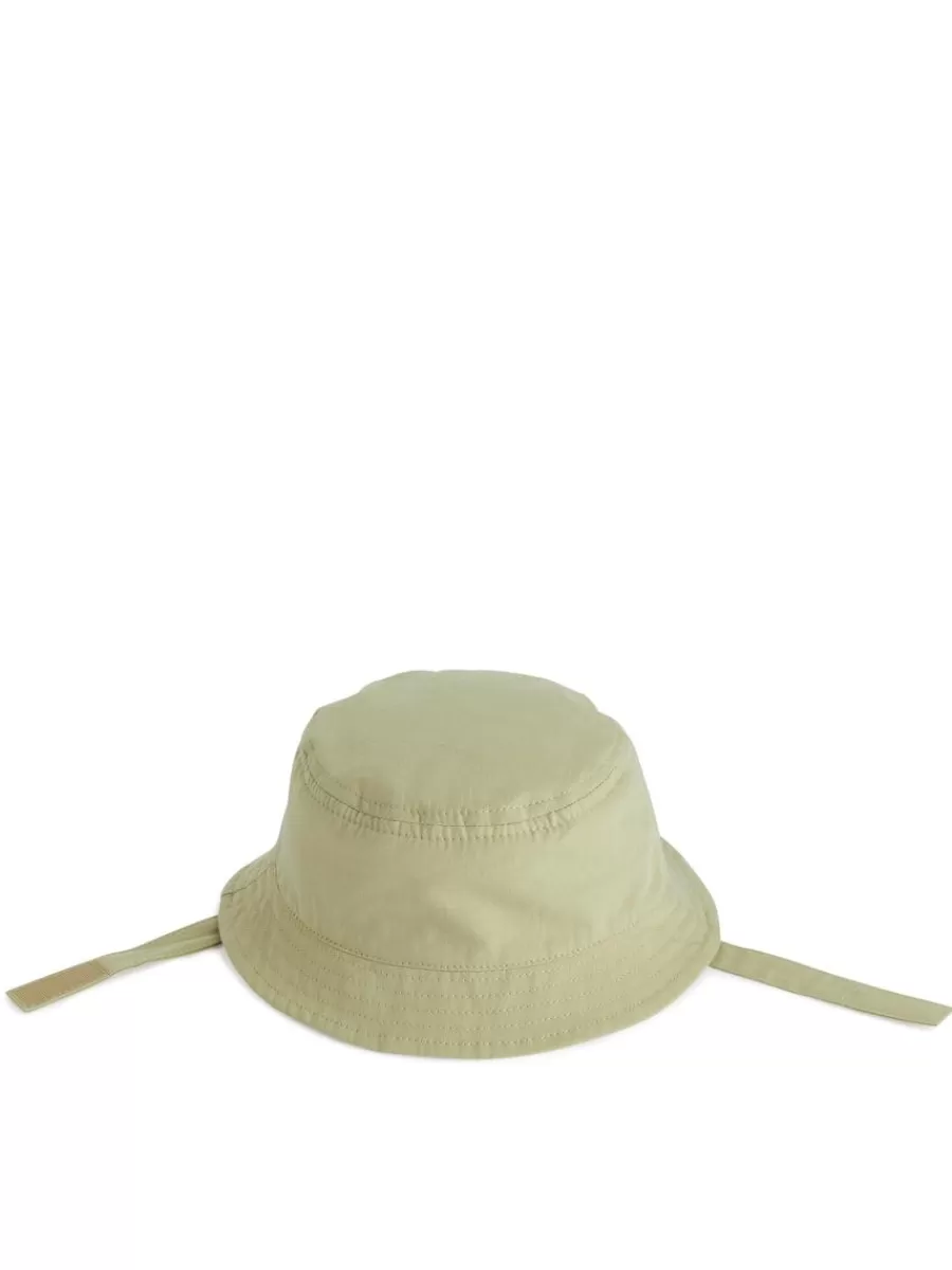 Shop ARKET Cotton Bucket Hat Beige