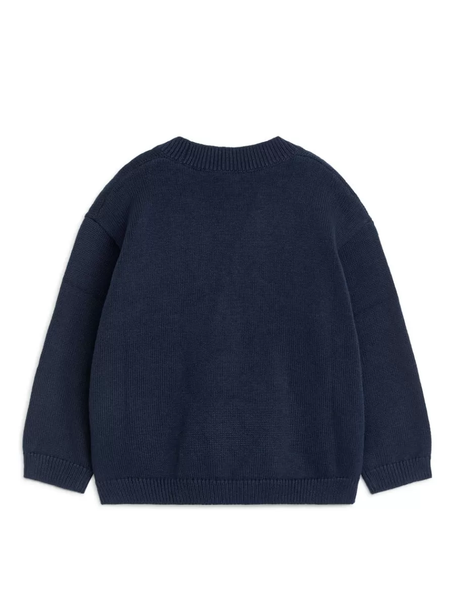 Best ARKET Cotton Cardigan Dark Blue