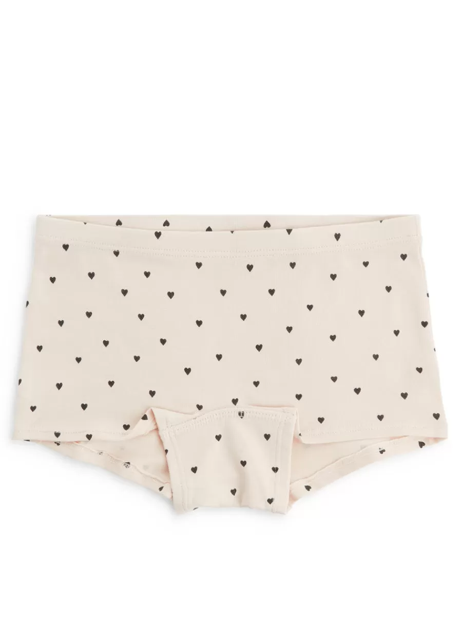 Store ARKET Cotton Jersey Boxers Set Of 3 Off White/Black