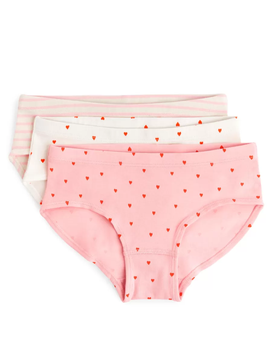 Cheap ARKET Cotton Jersey Briefs Pink/Off White