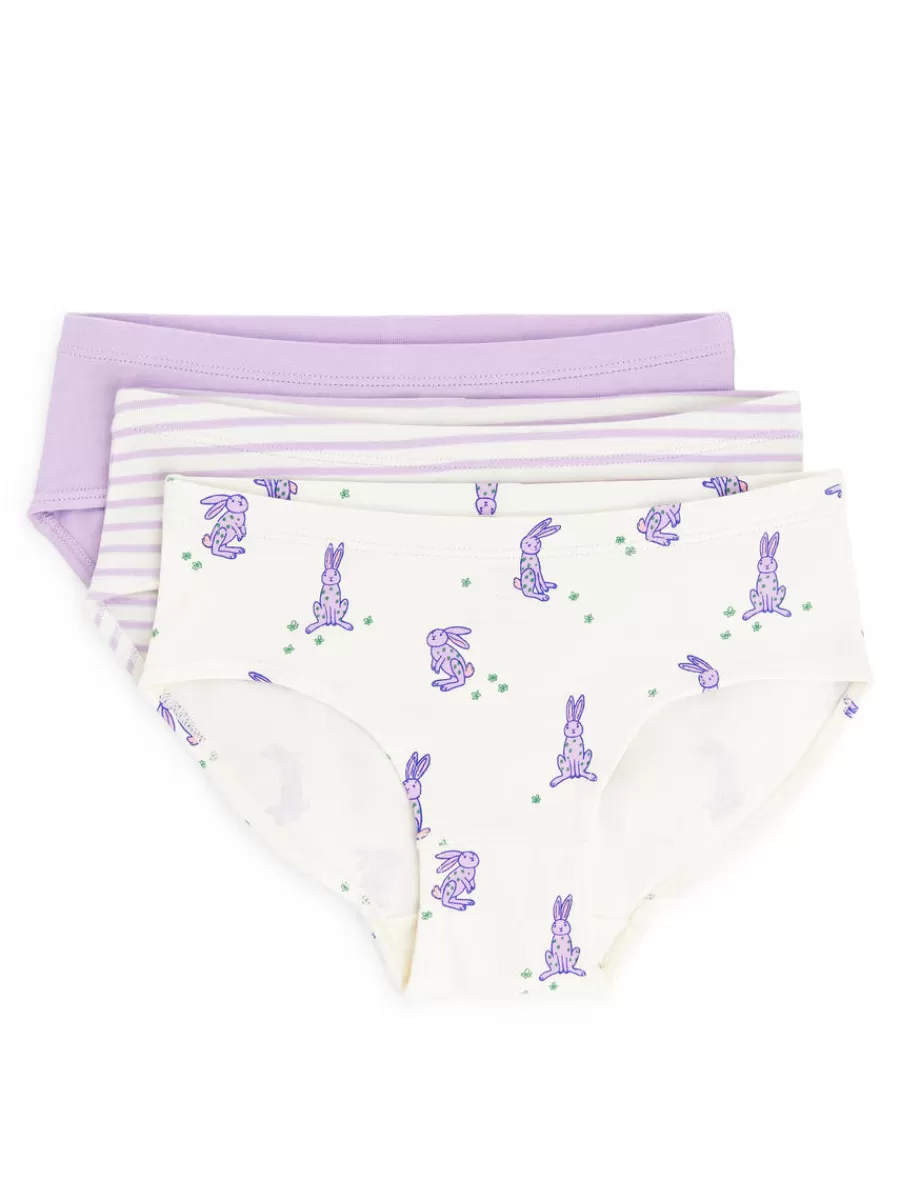 Sale ARKET Cotton Jersey Briefs White/Lilac